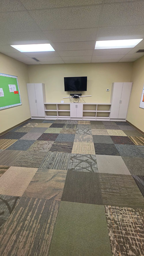 Durable classroom storage cabinetry
