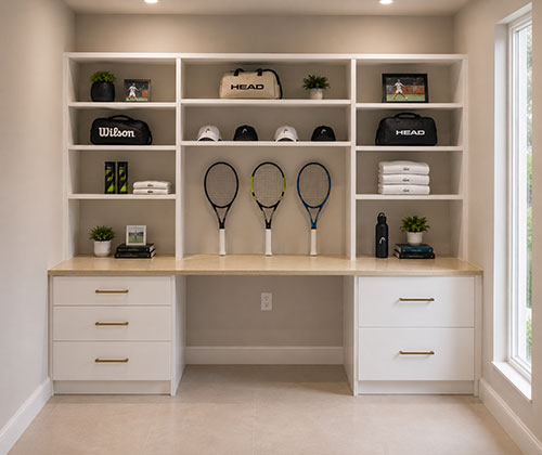 Employee locker and back-of-house storage for retail and hospitality